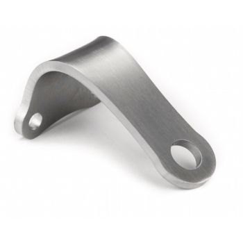 Headlight Bracket 'Curved', stainless steel, for headlights with bottom mounting M9 or M10, incl. mounting material
