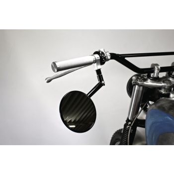 Mirror Mount 'Upside-Down', aluminium, innovative mounting position - improved visibility, for 22mm handlebar, M10x1,25 mirror thread, width 16mm