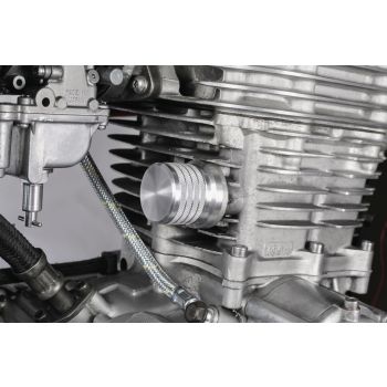 Aluminium Timing Chain Tensioner Cap 'Knurled', noble design, reliable grip thanks to knurled surface, durable service life