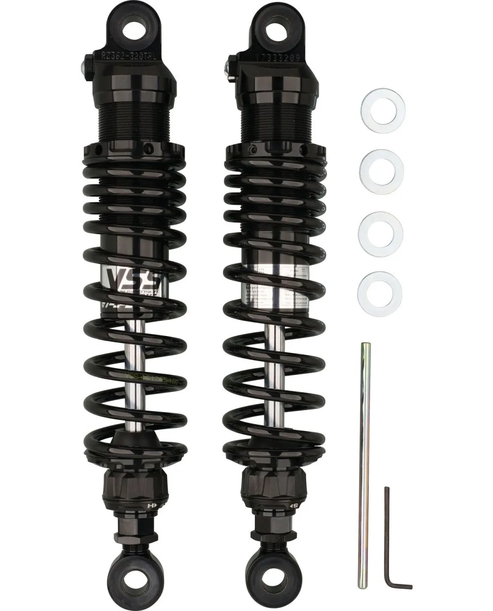 Amortisseur Réglable 320 Mm Noir Et Blanc - Aluminium Et Fer - Universel - Neuf