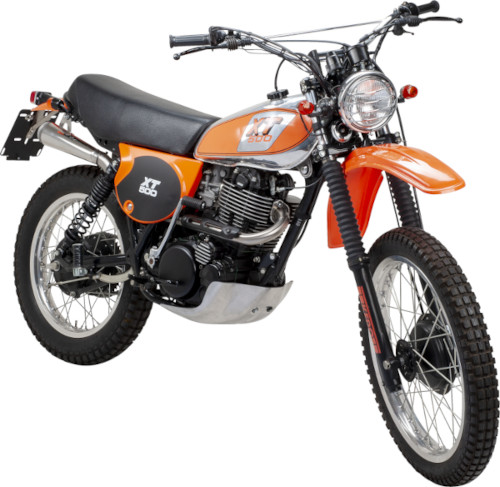 XT500 converted to TT look in New El Toro Orange 